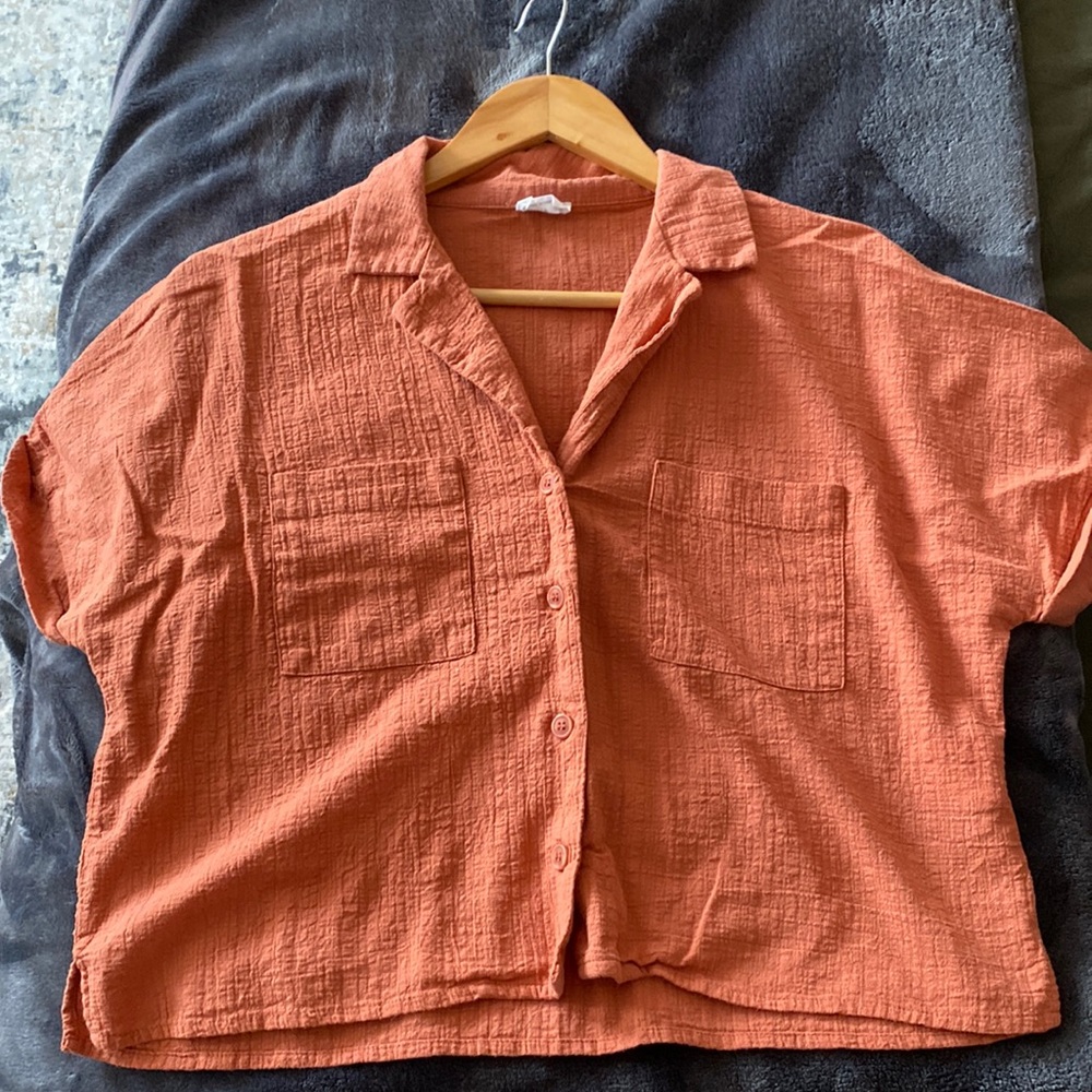 Salmon Boxy Boat Shirt